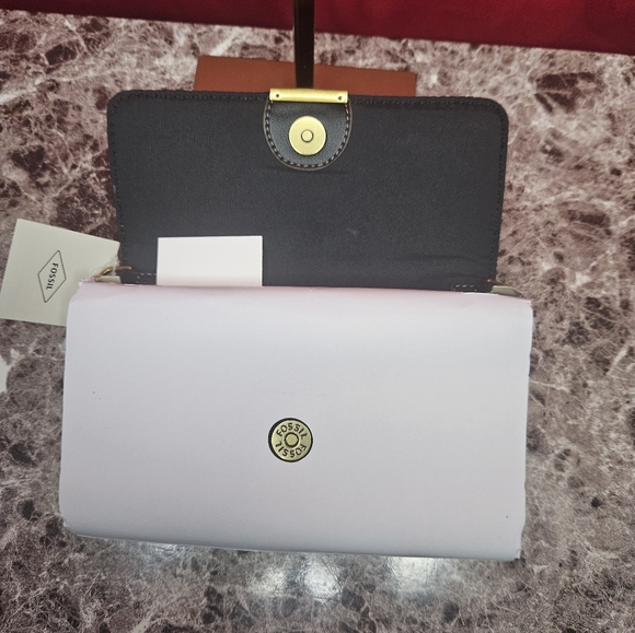 Fossil Black Jori Wallet Crossbody Bag Pebbled Leather Purse SHB3155001 NWT - Picture 8 of 9